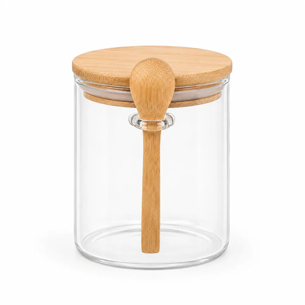 jar with wooden spoon